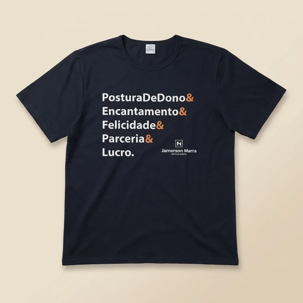 Camiseta preta personalizada com estampa em SILK, produzida pela Dobra Camisetas